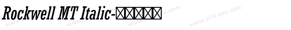 Rockwell MT Italic字体转换
